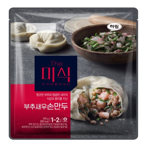 하림 더미식 부추 새우 손만두 (350G*2)