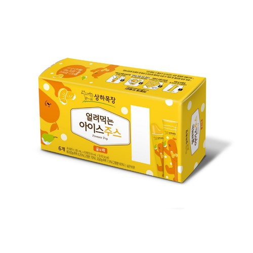 매일유업 상하목장 얼려먹는 아이스주스 귤&배 (85ML*6)