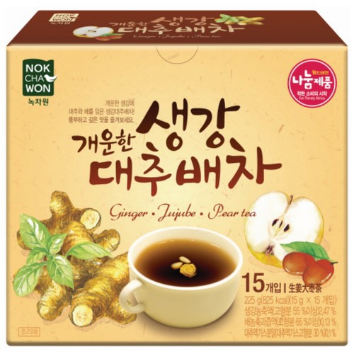 녹차원 생강대추배차 (15G*15입)