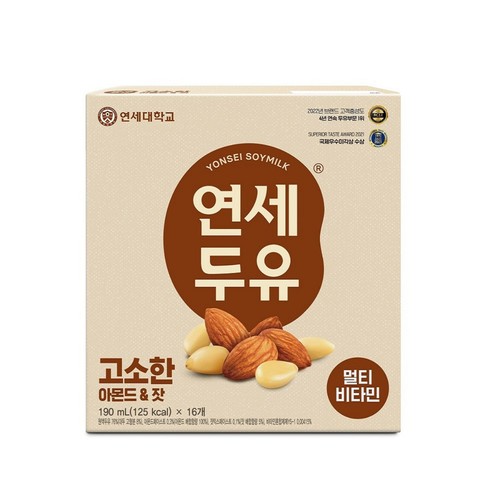 연세 고소한 아몬드&잣 두유 (190ML*16입)