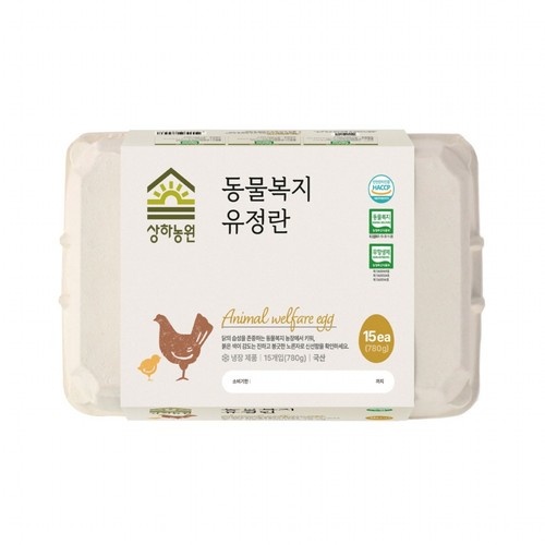 매일유업 상하농원 동물복지 유정란 15구 (780G)