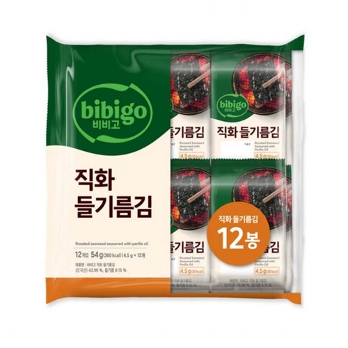 비비고 직화들기름김 (4.5G*12봉)
