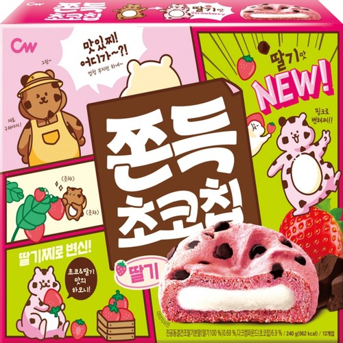 청우식품 쫀득초코칩 딸기 (240G)