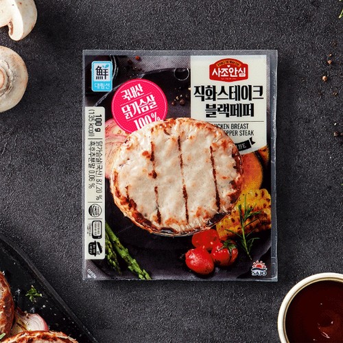 사조대림 닭가슴살 직화스테이크 블랙페퍼 (100G)