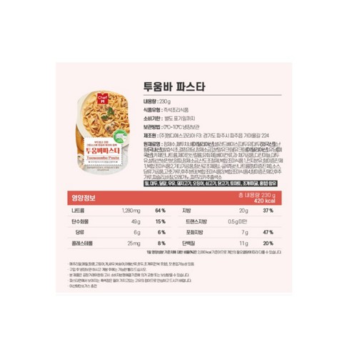 쉐프엠 투움바 파스타 (230G)