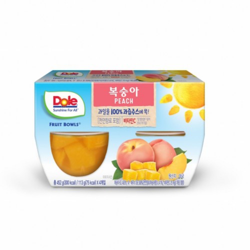 돌 후룻볼 복숭아 (113G*4)