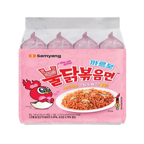 삼양 까르보불닭볶음면 (130G*4)