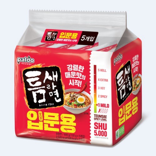 팔도 틈새라면 입문용 (120G*5)