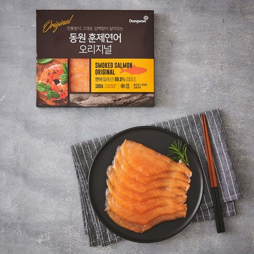 담백함이 살아있는 동원 훈제연어 오리지널 (180G)