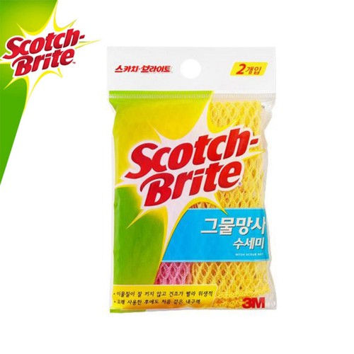 3M 그물 망사 수세미 (2입)
