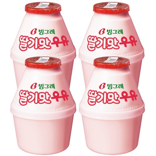빙그레 딸기맛 우유 (240ML * 4)