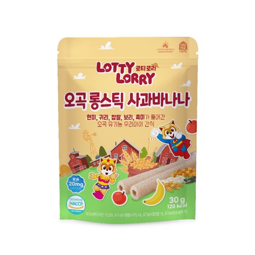 로티로리 오곡 롱스틱 사과바나나 (30G)
