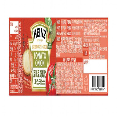 하인즈 토마토&어니언 파스타소스 (350G)