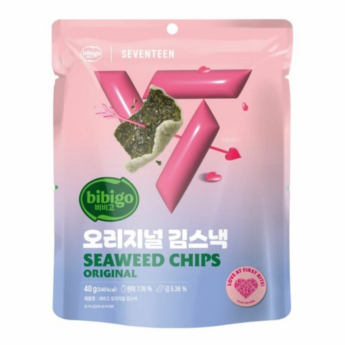 바삭한 현미칩과 김맛의 조화 비비고 오리지널 김스낵 (40G)