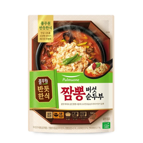 풀무원 반듯한식 짬뽕 버섯 순두부 (500G)