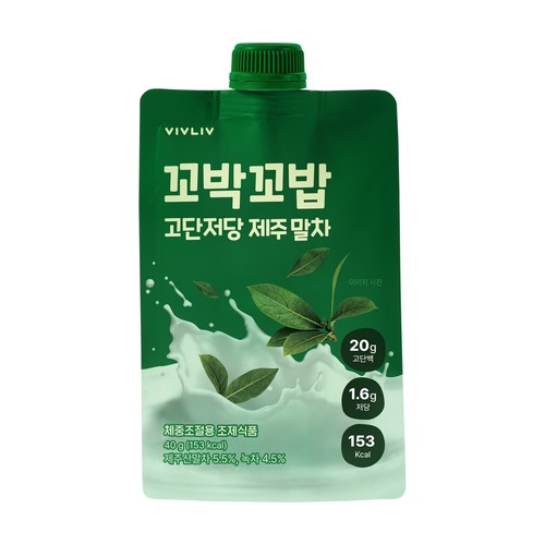 비브리브 꼬박꼬밥 고단저당 쉐이크 말차 (40G)