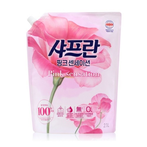 샤프란 섬유유연제 핑크센세이션 (리필) (2.1L)