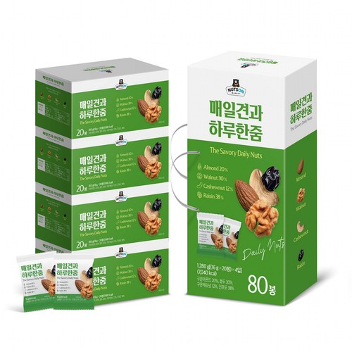 [추석 선물세트 사전예약] 매일견과 하루한줌 80봉 (1280G)