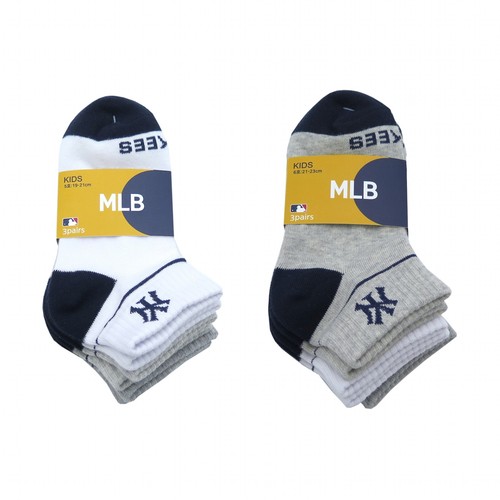 멀티색상/20 MLB 아동 포인트 단목 양말 (3매)