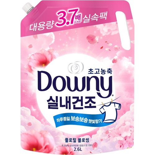 다우니 유연제 실내건조 플로럴프레시 (리필) (2.6L)