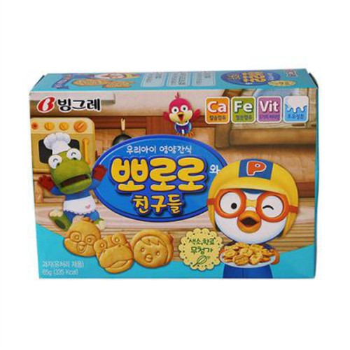  빙그레 뽀로로와친구들 플레인 (65G)
