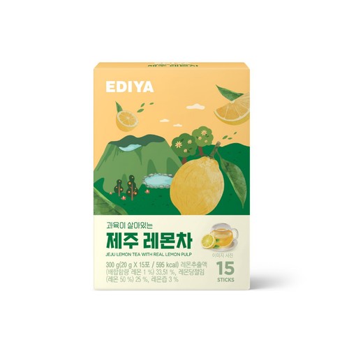 이디야커피 과육이 살아있는 제주 레몬 액상스틱 (20G*15입)
