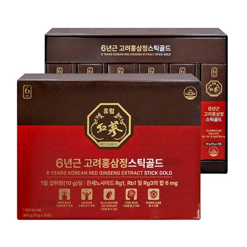 [추석 선물세트 사전예약] 휴럼 6년근 홍삼정스틱 골드 (10G*30포)
