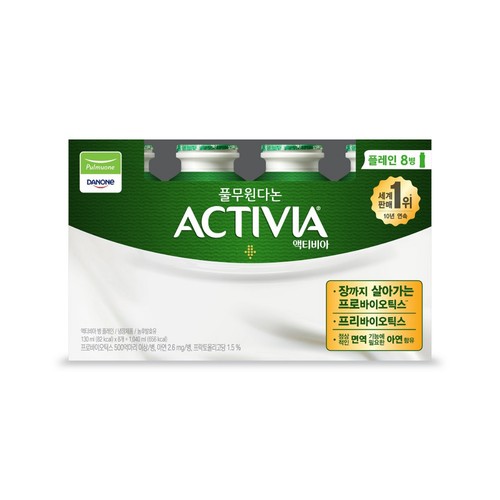 풀무원다논 액티비아 드링크 플레인 (130ML*8입)