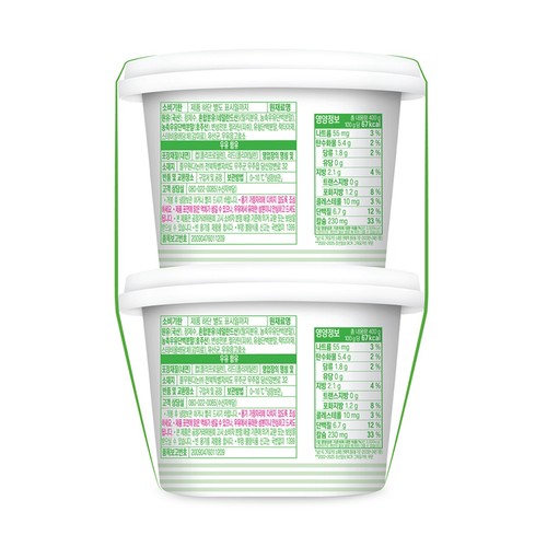 풀무원다논 그릭 달지않은 플레인 (400G*2입)