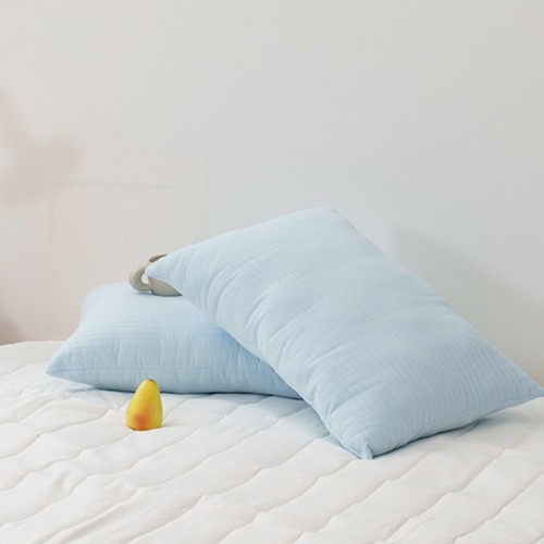 오늘좋은 세미솔리드 줄누비 베개(라이트블루) (40*60CM)
