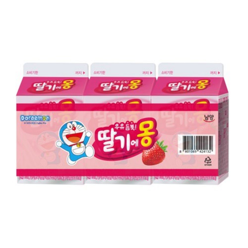 남양유업 우유듬뿍 딸기에몽 (200ML*3)