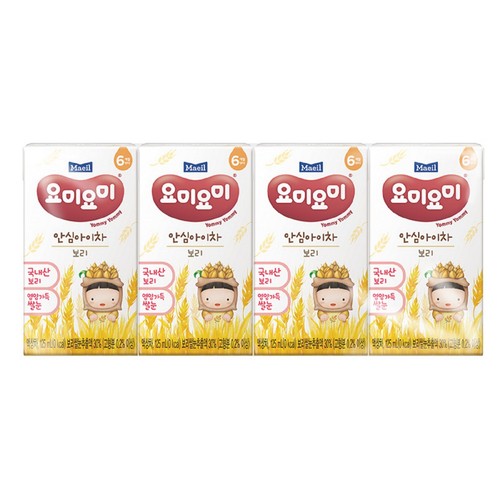 매일 요미요미 안심아이차 보리 (125ML*4입)