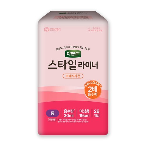 디펜드 스타일 라이너 프레시가든 (롱) (28입)