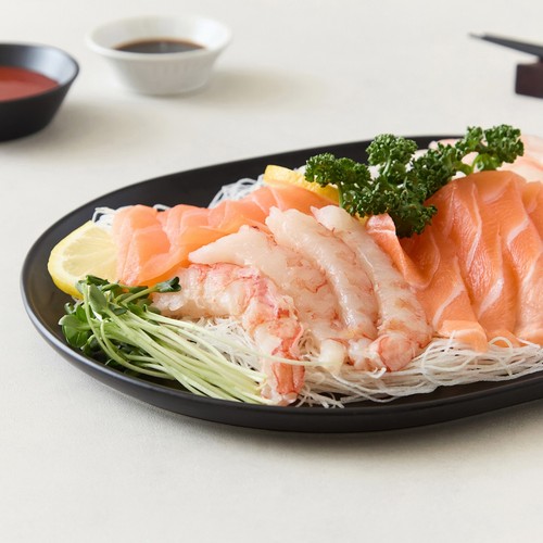 광어 연어 홍새우 모둠회 (300G)
