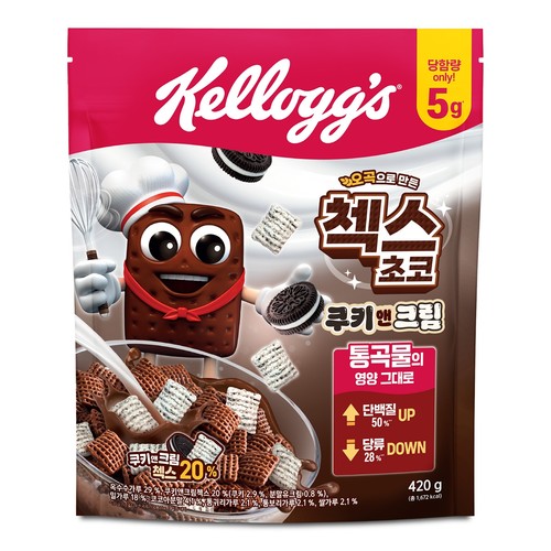 켈로그 첵스초코 쿠키&크림 (420G)