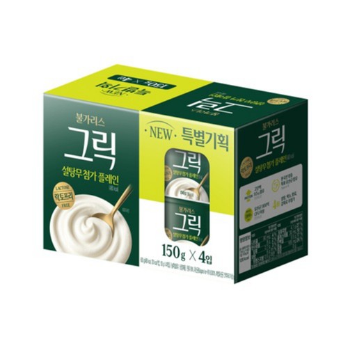 남양유업 불가리스 락토프리 그릭요거트 설탕무첨가 플레인 (150G*4입)