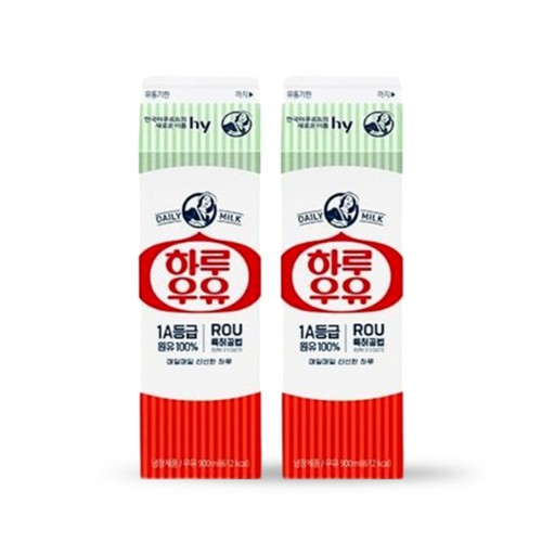 hy 한국야쿠르트 하루우유 (900ML*2입)