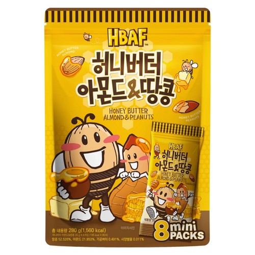 바프 HBAF 허니버터아몬드&땅콩 (280G)