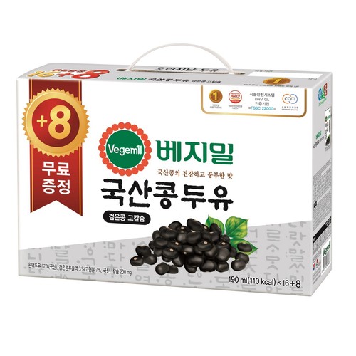 정식품 국산콩 검은콩 고칼슘두유 (190ML*16입)