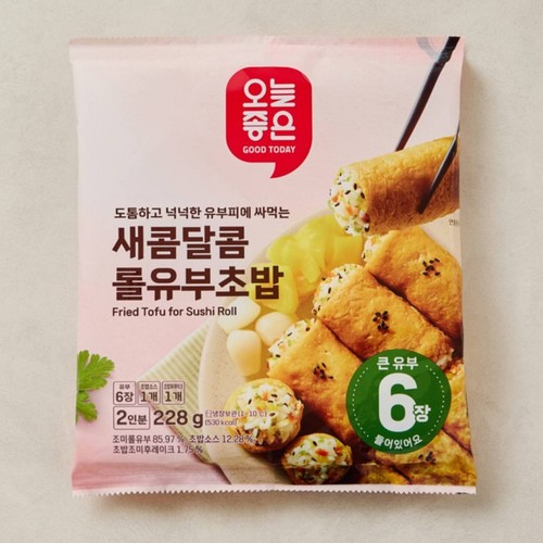 오늘좋은 새콤달콤 롤 유부초밥 (225G)