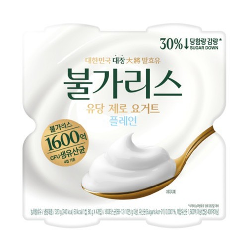 남양 떠먹는 불가리스 제로 플레인 (80G*4입)