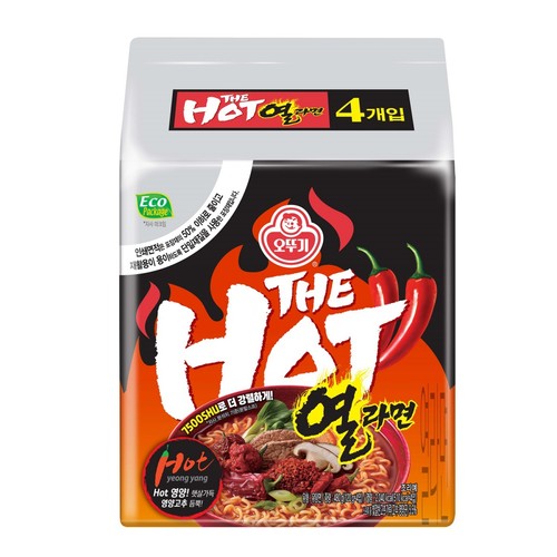 오뚜기 더핫 열라면 (120G*4)