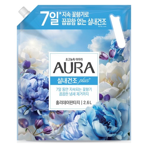 샤프란 아우라 섬유유연제 홀리데이판타지 (리필) (2.6L)