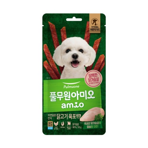 풀무원 아미오 자연담은 닭고기 육포 칼슘 (50G)