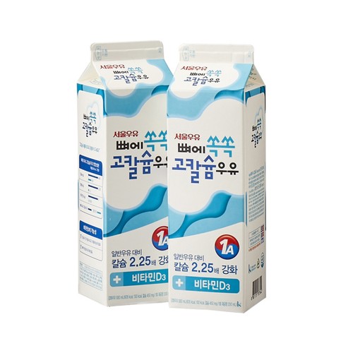 서울우유 뼈에쏙쏙 고칼슘우유 (930ML*2입)