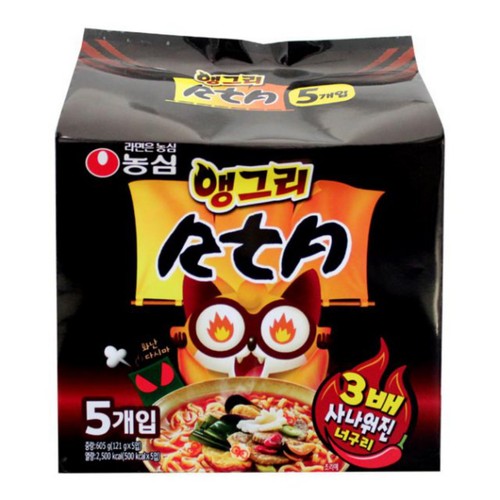 농심 앵그리 너구리 (121g*5)