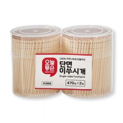 오늘좋은 단면 이쑤시개 (470*2P)