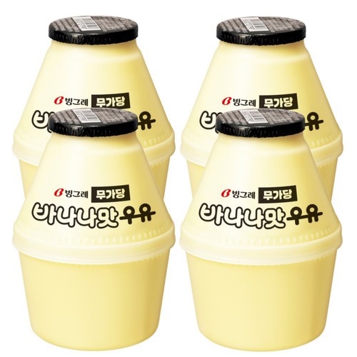 빙그레 무가당 바나나맛 우유 (240ML * 4)