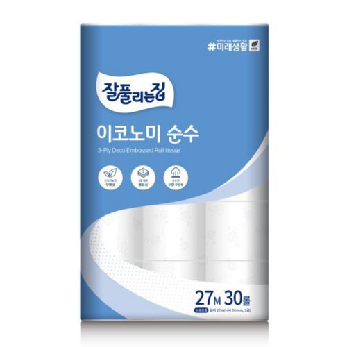 잘풀리는집 이코노미순수 3겹 화장지 (27M*30롤)