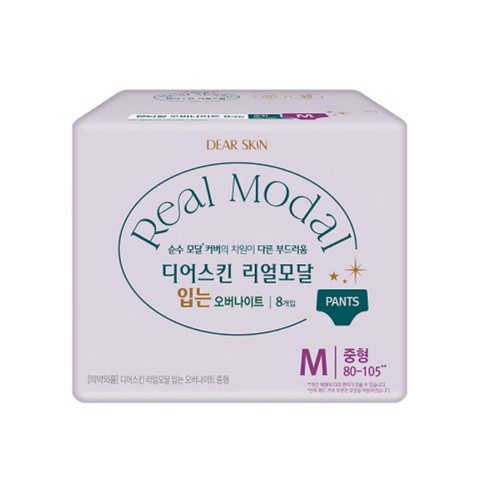 디어스킨 리얼모달 입는오버나이트 (중형) (8입)
